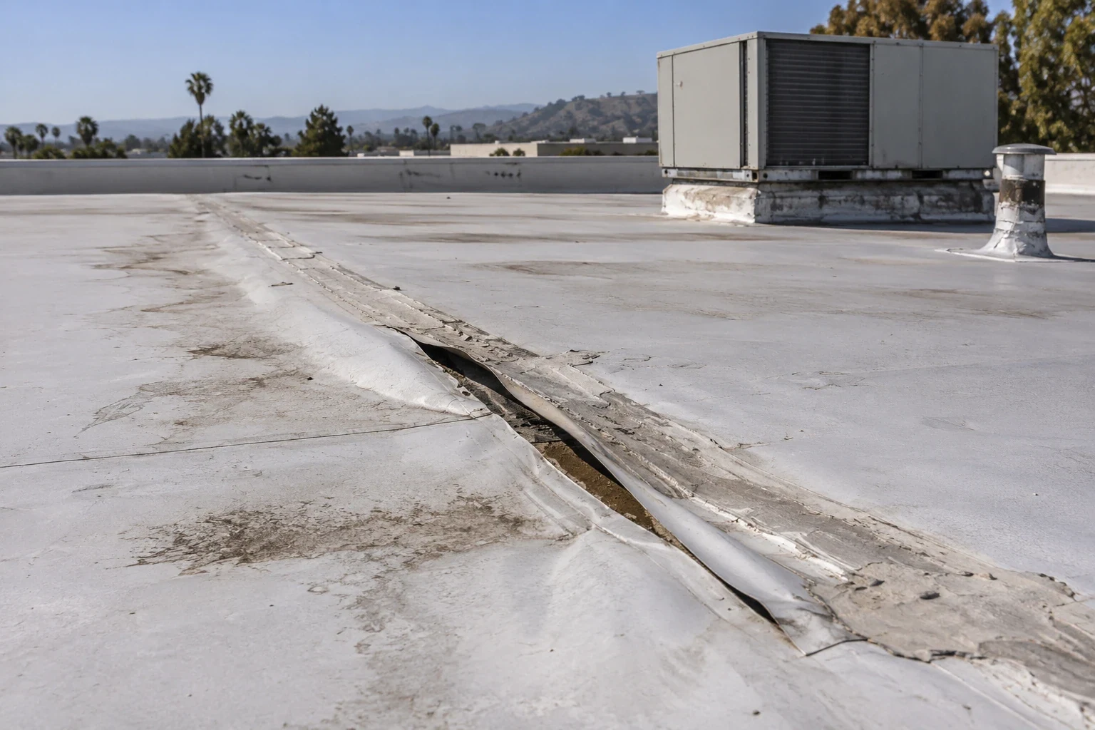 Commercial Roof Seam Failure Repair in Vacaville, CA