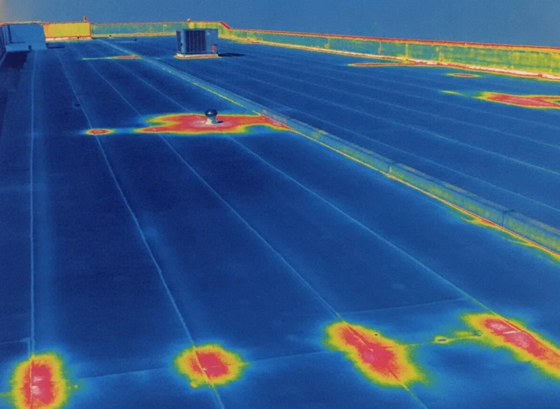 Commercial Roof Infrared Moisture Survey in Vacaville, CA