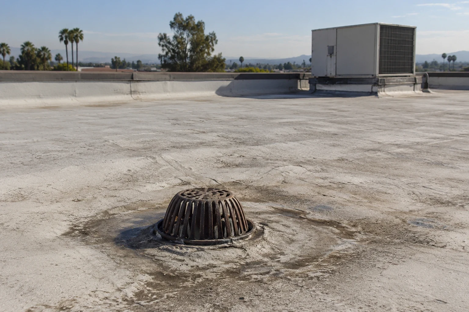 Commercial Roof Drain and Scupper Repair in Vacaville, CA