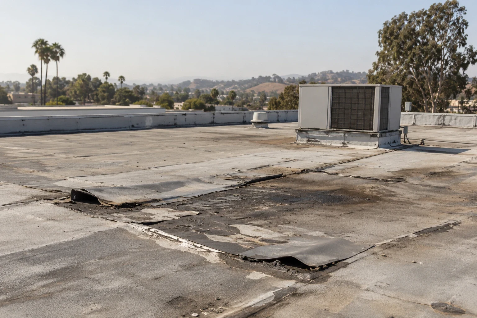 Commercial Storm Damage Roof Repair in Vacaville, CA